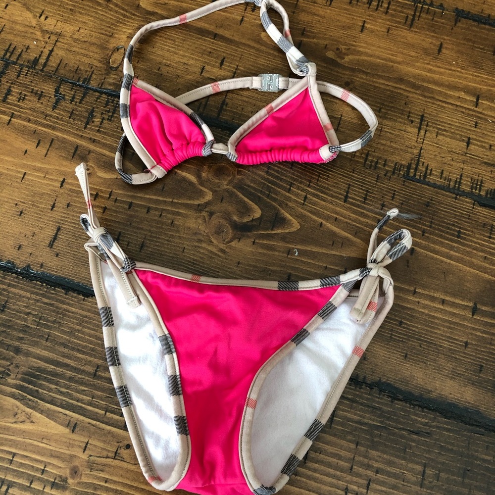 Burberry swim suit size 4y pink
